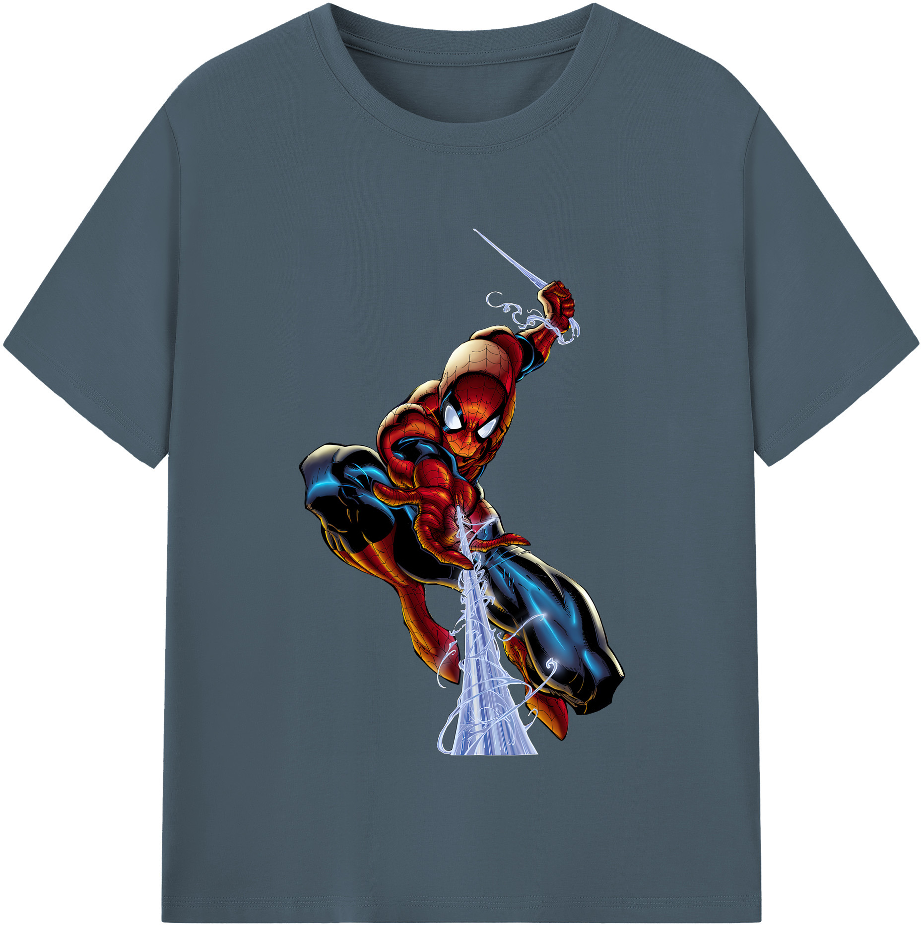 （画像用） Spider Man スパイダーマン 綿100％半袖Tシャツ（フロントプリント）